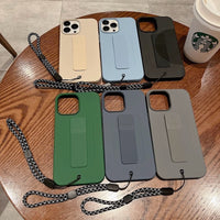 Plain Shockproof Car Holder Ring Magnet Lanyard Soft Silicone Case For iPhone 14 13 12 series
