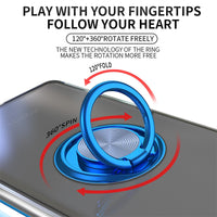 Plalting Transparent Silicone Magnetic Case with Ring Holder For iPhone 14 13 12 series