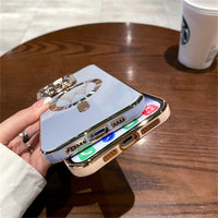 Plated Gold Butterfly Magsafe Wireless Charging Silicone Case For iPhone 14 13 12 series