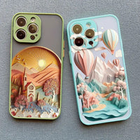 Printed Landscape Creative Mountains Gorgeous Nature Pattern TPU Case For iPhone 15 14 13 12 series