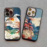 Printing Landscape Creative Mountains Shockproof Soft Case For iPhone 15 14 13 12 series