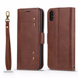 New Business Deluxe Leather Flip Case For iPhone X