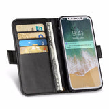 New Business Deluxe Leather Flip Case For iPhone X