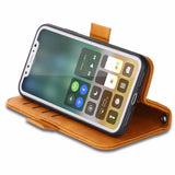 New Business Deluxe Leather Flip Case For iPhone X