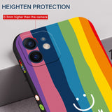 Happy Rainbow Pattern Silicone Case For Samsung Galaxy S23 S22 S21 Ultra Plus