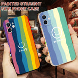 Happy Rainbow Pattern Silicone Case For Samsung Galaxy S23 S22 S21 Ultra Plus