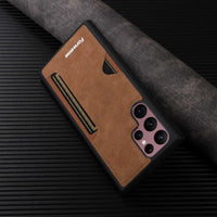 Retro Card Holder Wallet PU Leather Case for Samsung Galaxy S23 S22 S21 series