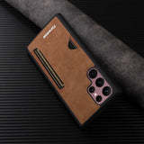 Retro Card Holder Wallet PU Leather Case for Samsung Galaxy S23 S22 S21 series