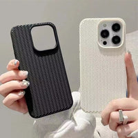 Retro Knitted Woven Pattern Shockproof Soft Silicone Case For iPhone 14 13 12 series