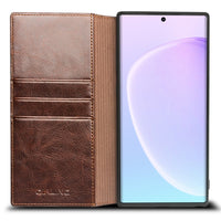 Retro Wallet Card Slot Case High end Genuine Leather Cover For Samsung Galaxy Note 10 Plus