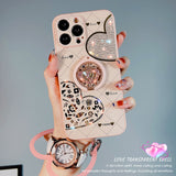 Rhinestone Diamond Ring Holder Glitter Bling Case For iPhone 14 13 12 series