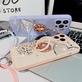 Rhinestone Diamond Ring Holder Glitter Bling Case For iPhone 14 13 12 series