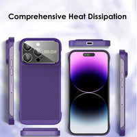 Rimless Cooling Big Window Glass Lens Protection Shockproof Case For iPhone 14 13 12 series