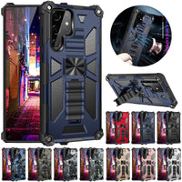 Rubber Rugged Kickstand Magnetic Shockproof Armor Case For Samsung Galaxy S24 series