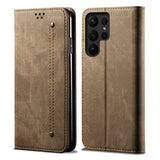 Leather Texture Magnetic Flip Case for Samsung Galaxy S23 S22 S21 Ultra Plus