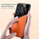 Magnetic Leather TPU Soft Frame Shockproof Case For Samsung S24 S23 S22 series
