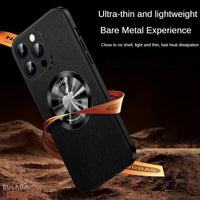 Magnetic Absorbent Business Texture Anti Drop Leather Case for iPhone 15 14 13 12 series