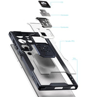Shockproof Armor Clear Ring Stand Case for Samsung S23 series