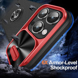 Shockproof Armor Magnetic Case With Slide Camera Protection and Ring Holder For iPhone 14 13 12 series