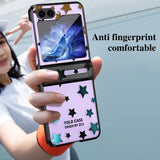 Shockproof Hinge Transparent Electroplating Hard Case For Samsung Galaxy Z Flip 5 4 3