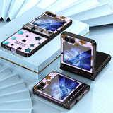 Shockproof Hinge Transparent Electroplating Hard Case For Samsung Galaxy Z Flip 5 4 3