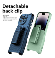 Shockproof Silicone Outdoor Sports Military Case with Back Clip Holder For iPhone 14 13 12 series