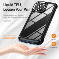 Shockproof Transparent Armor Hard Case With Lens Protection For iPhone 15 14 13 12 series