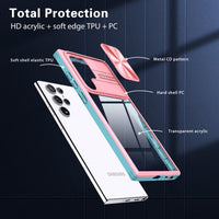 Slide Camera Lens Protection Shockproof Armor Case For Samsung S22 series