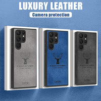 Slim Cloth Skin Deer Case For Samsung Galaxy S23 S22 S21 Ultra Plus