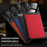 Slim Leather Business Shockproof Case For iPhone 15 14 13 12 series