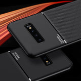Slim Matte Leather Texture Car Holder Cover Case For Samsung Galaxy S20 Plus Ultra S10 S9 S8 Note  10 9 8 A50 A30 A20