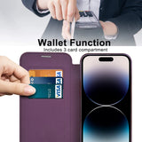 Magnetic Wallet Transparent Flip Leather Case for iPhone 14 13 12 series