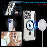 Magnetic Wallet Transparent Flip Leather Case for iPhone 14 13 12 series