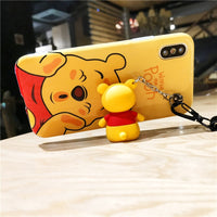 Super cute Stitch Mini Pooh Mikey Dinosaur Case for iPhone 6 7 8 Plus X XR XS MAS