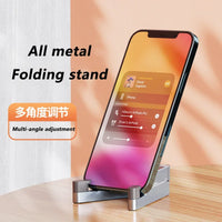 Universal Mini Size Aluminum Portable Folding Desk Phone Holder Cradle Foldable Stand for iPhone Samsung Galaxy