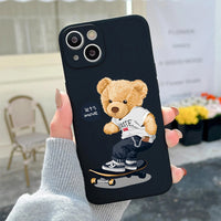 Cool Teddy Bear Case For iPhone 14 13 12 series