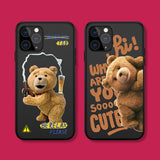 Cool Teddy Bear Case For iPhone 14 13 12 series