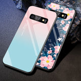 Heart Print Tempered Glass Case For Samsung Galaxy S10 S10 Plus S10e