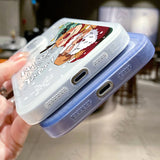 Christmas Cartoon New Year Transparent Silicone Case For iPhone 15 14 13 12 series