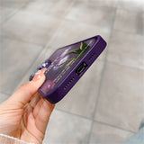 Transparent Tulip Flower Camera Film Protector Hard PC Case For iPhone 14 13 12 series