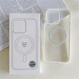 Transparent Magsafe Wireless Charger Silicone Case For iPhone 14 13 12 series