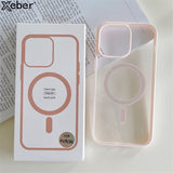 Transparent Magsafe Wireless Charger Silicone Case For iPhone 14 13 12 series
