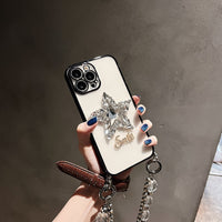 Crystal Clear Case with 2 Crossbody Lanyards for iPhone 14 13 12 series