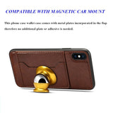 Ultra Thin Wallet Protective Case with Kickstand Card Holder Shockproof Cover for iPhone 11 Pro Max X XR XS
