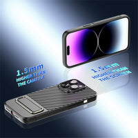 Ultra Thin Magnetic Camera Protector Shockproof Case With KickStand For iPhone 14 13 series