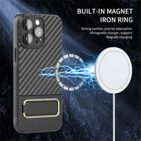 Ultra Thin Magnetic Camera Protector Shockproof Case With KickStand For iPhone 14 13 series