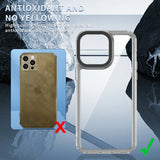 Ultra Thin Transparent Shockproof Hard PC Case For iPhone 15 14 13 12 series