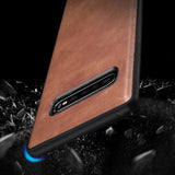 Leather Soft Silicone Edge Case For Samsung Galaxy S10 S10e S10 Plus