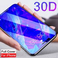 30D Explosion proof Curved Full Cover Tempered Glass on For iphone 11 Series