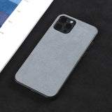 Luxury Artificial Leather Business Alcantara Case for iPhone 12 11 Series